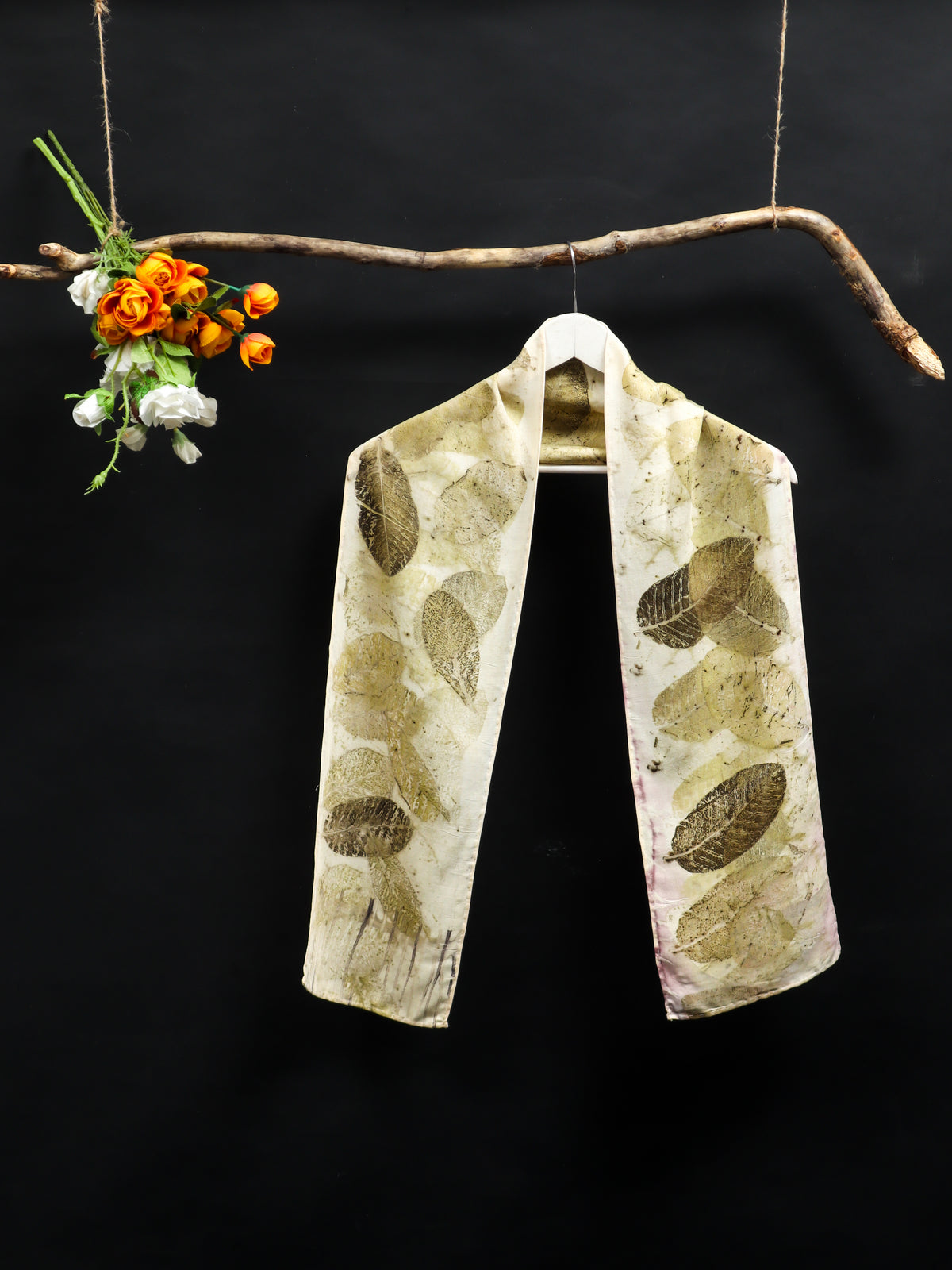 WANA Monochromagic Ecoprinted Scarf - Guava