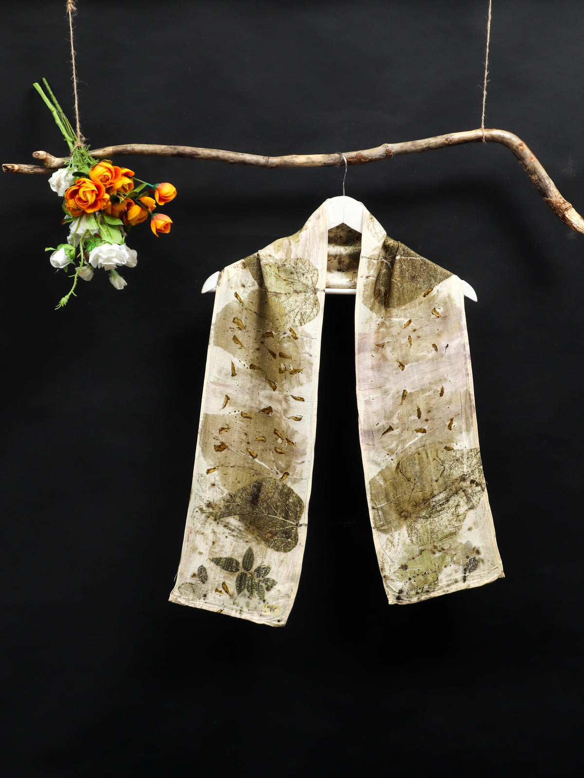WANA Monochromagic Ecoprinted Scarf - Bixa
