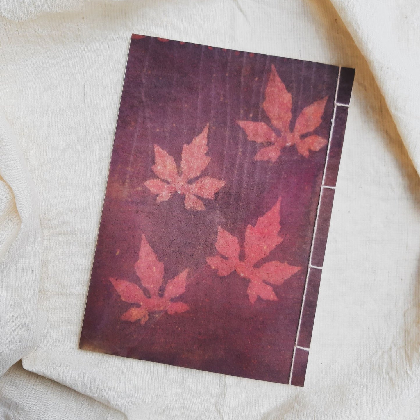 Ecoprinted Journal | Magenta Vine