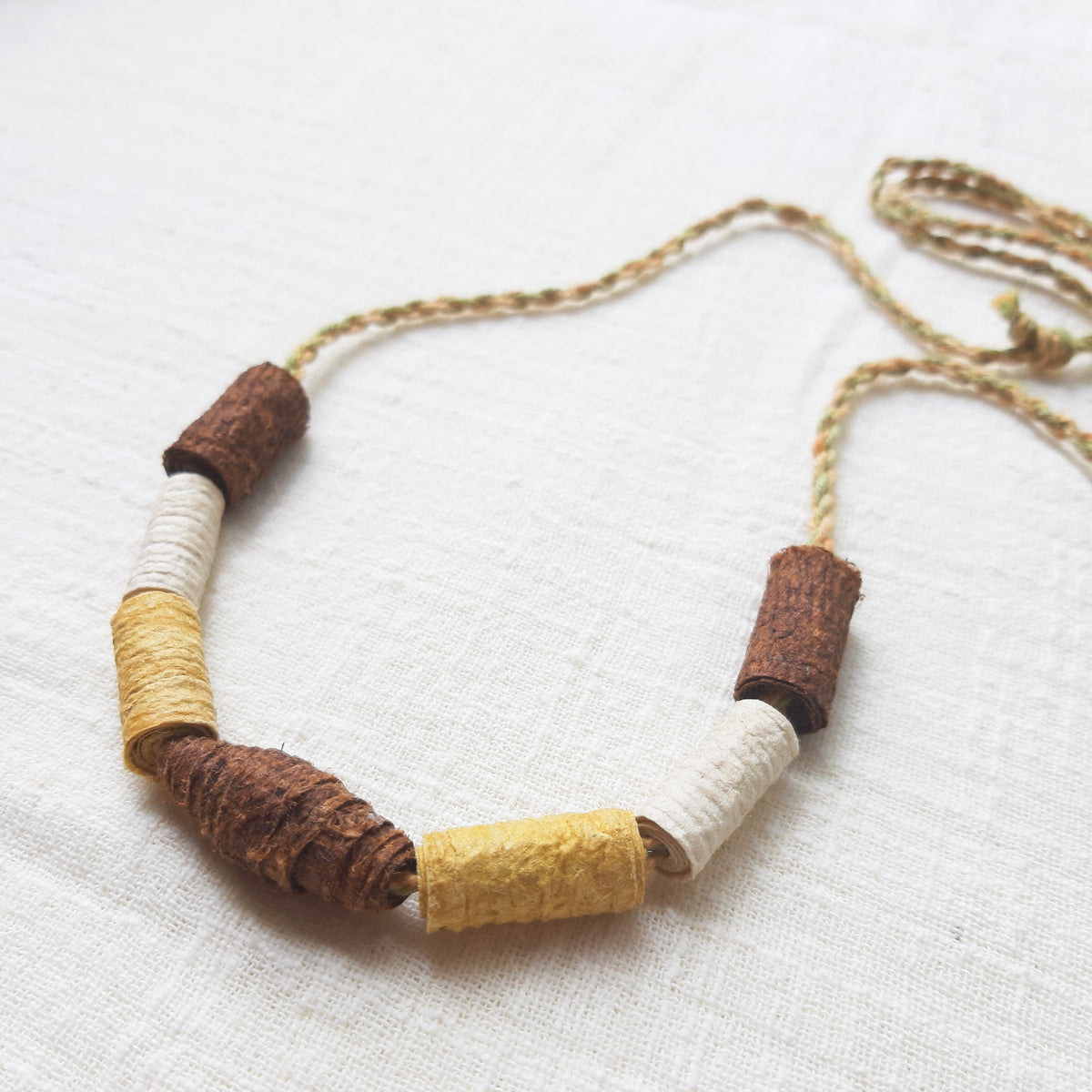 Simply Barkcloth-Beaded Necklace