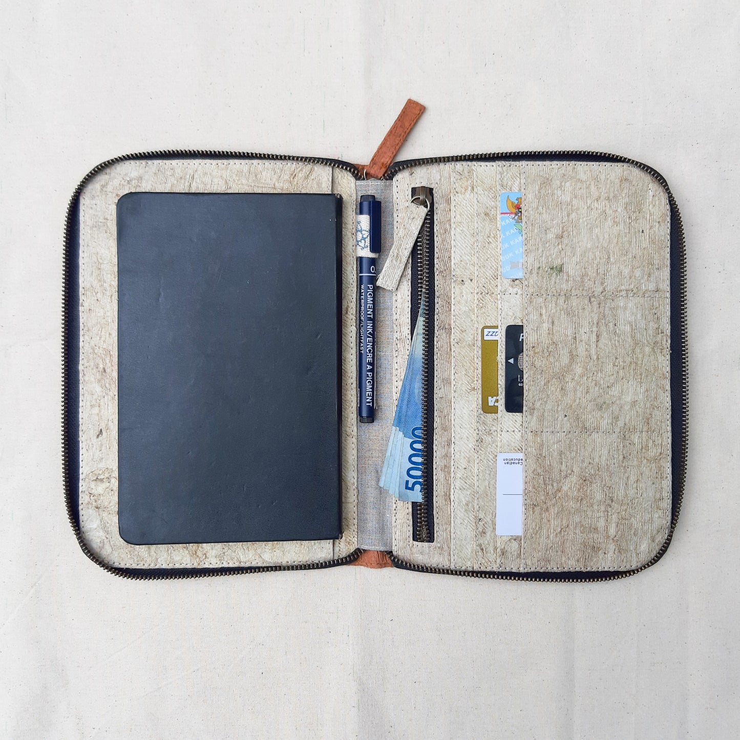 Barkcloth Organizer - Earth