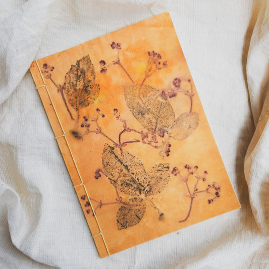 Ecoprinted Journal | Tectona Rosa Yellow