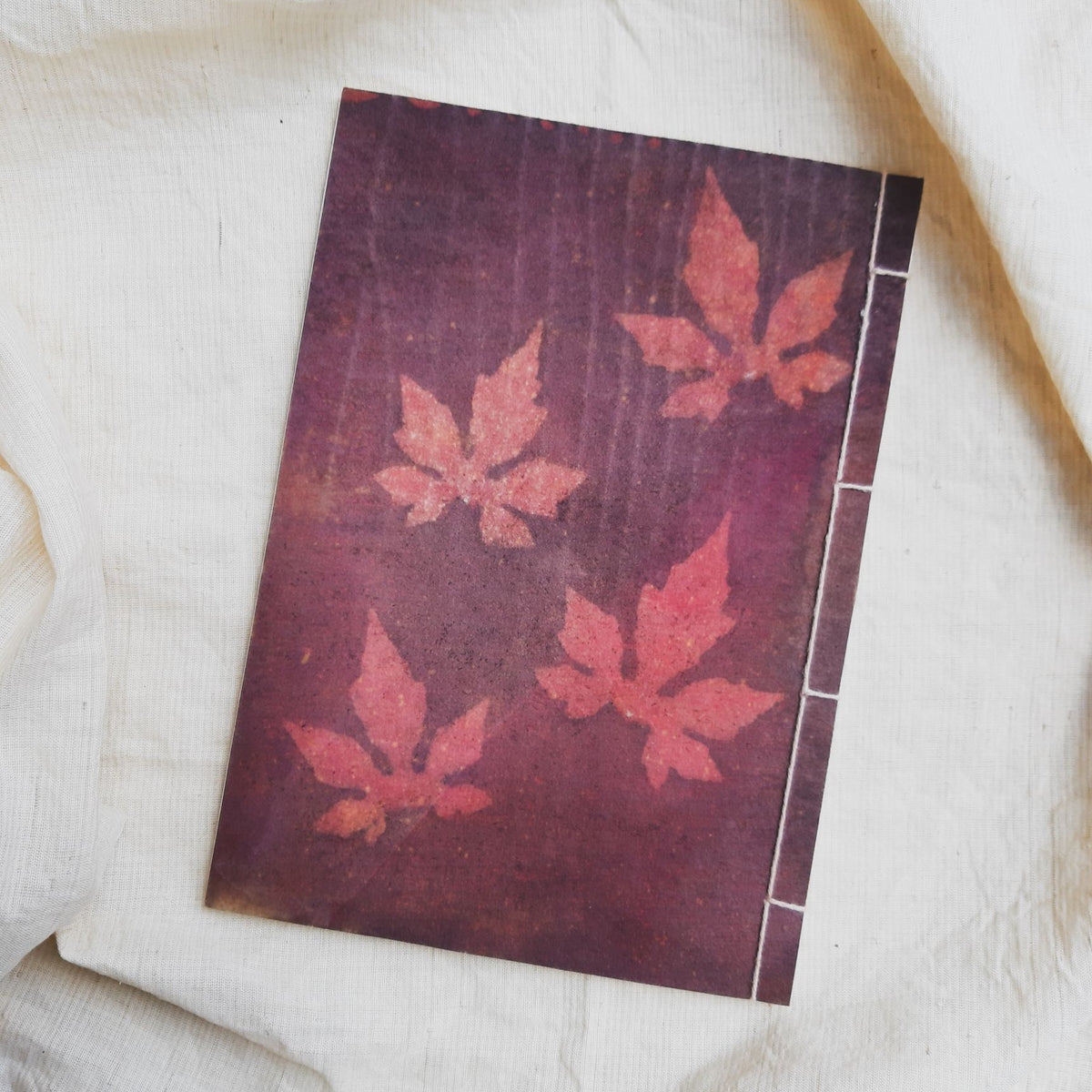 Ecoprinted Journal | Magenta Vine