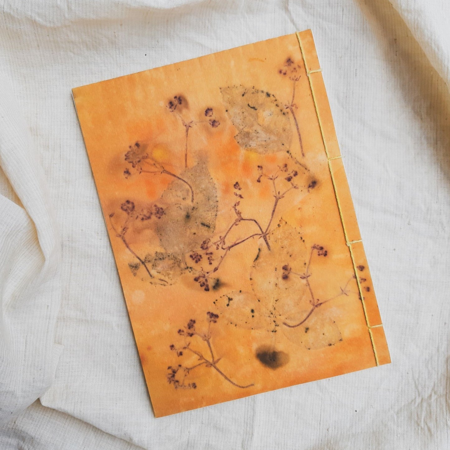 Ecoprinted Journal | Tectona Rosa Yellow