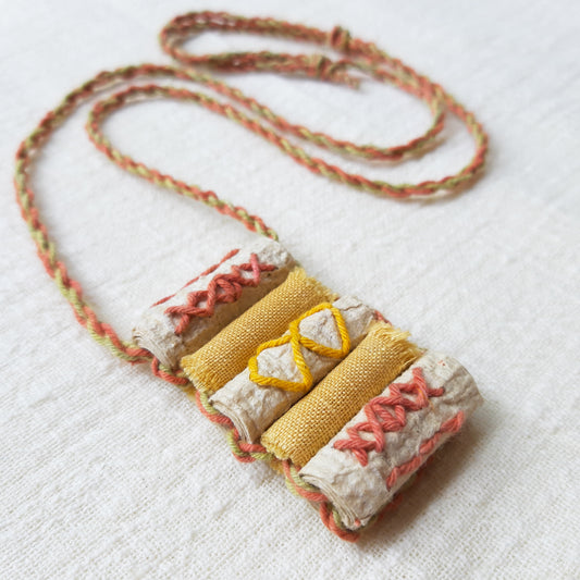 Euca-Béa Barkcloth Necklace