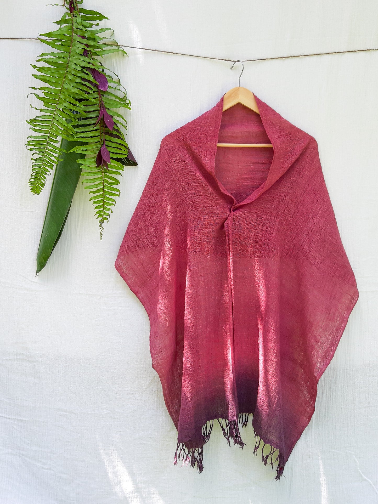 Seser Handspun Cotton Scarf - Amaranth