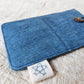 Barkcloth Phone Pouch - Ocean Blue