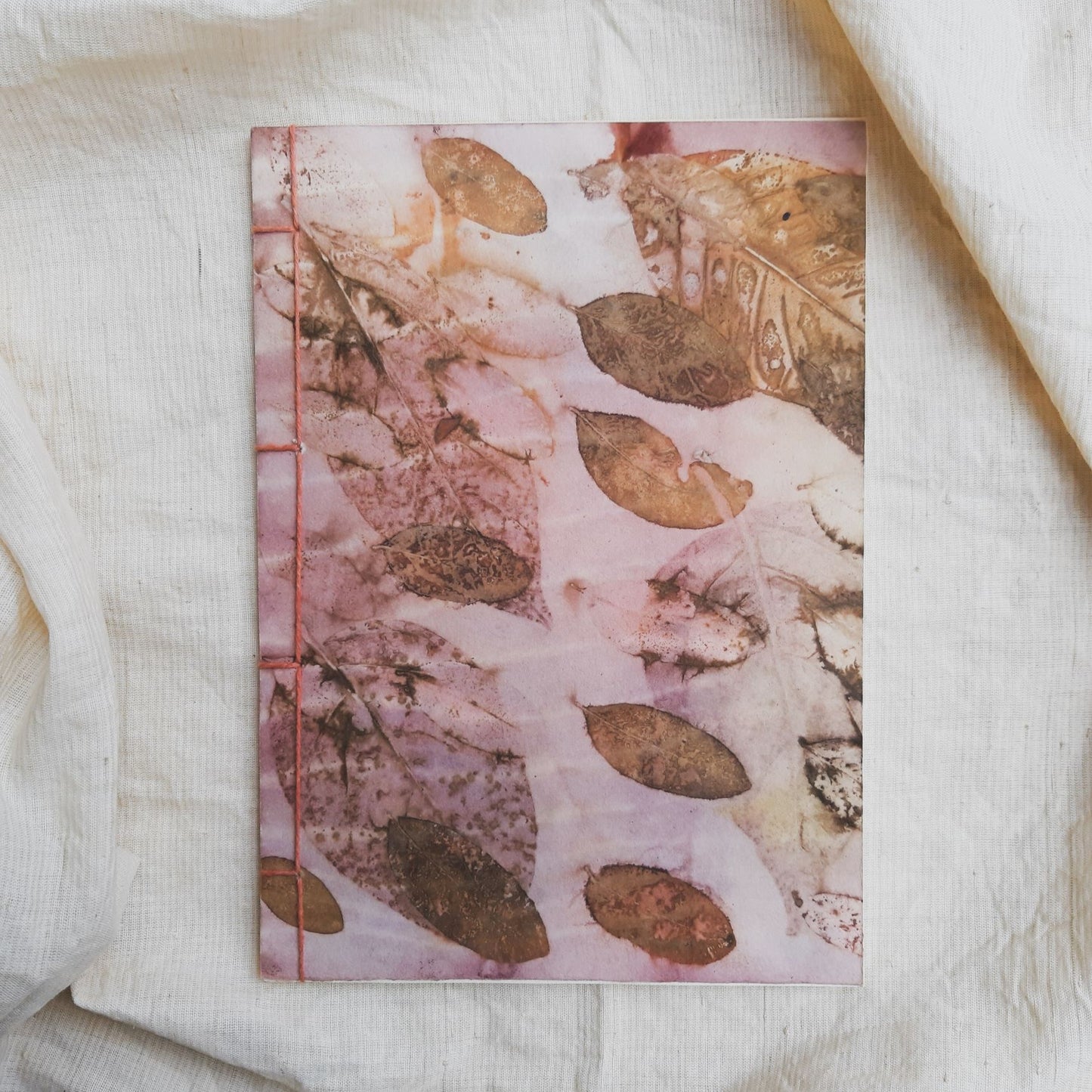 Ecoprinted Journal | Pink Mangsi