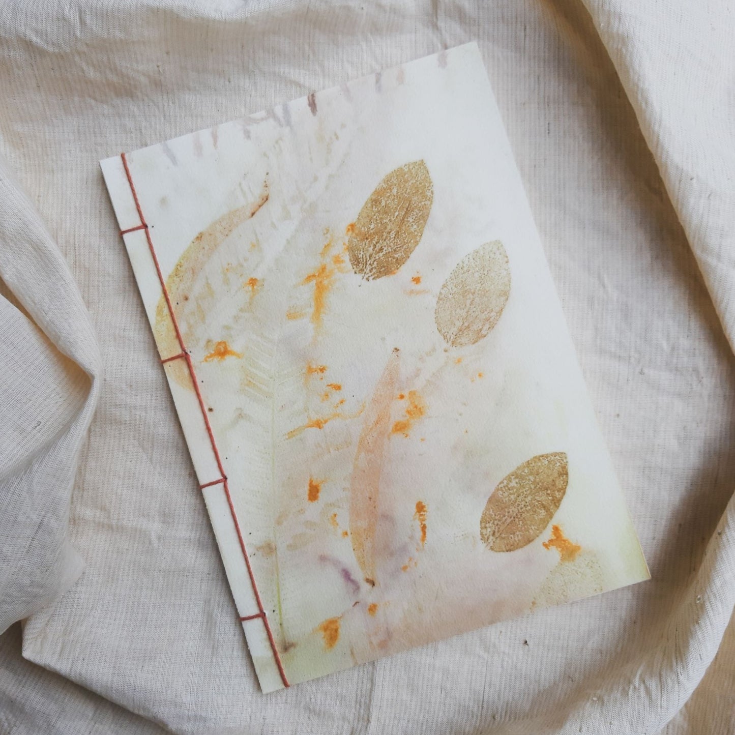 Ecoprinted Journal | White Mangsi