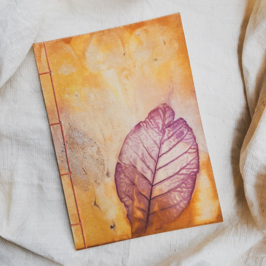 Ecoprinted Journal | Tectona Sunset