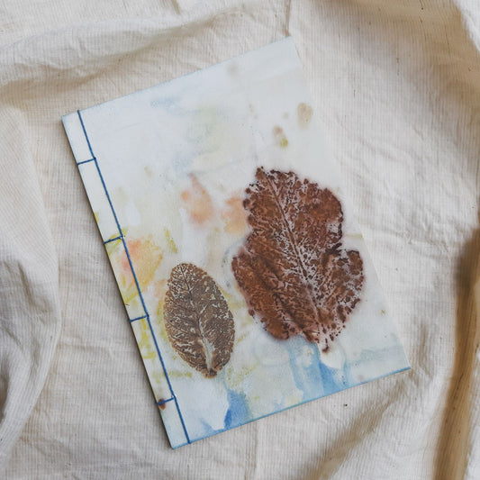 Ecoprinted Journal | Blue Orchard