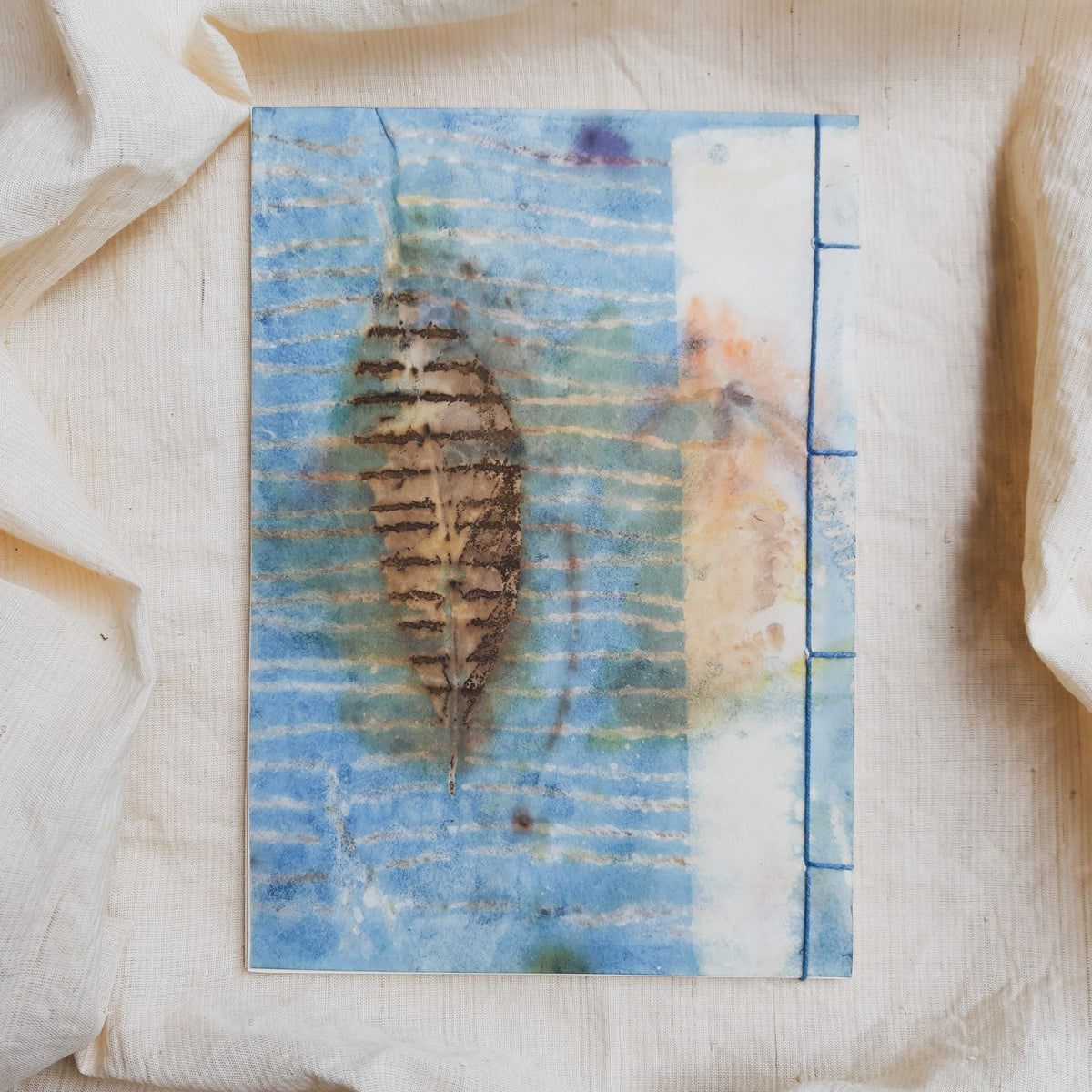 Ecoprinted Journal | Blue Orchard