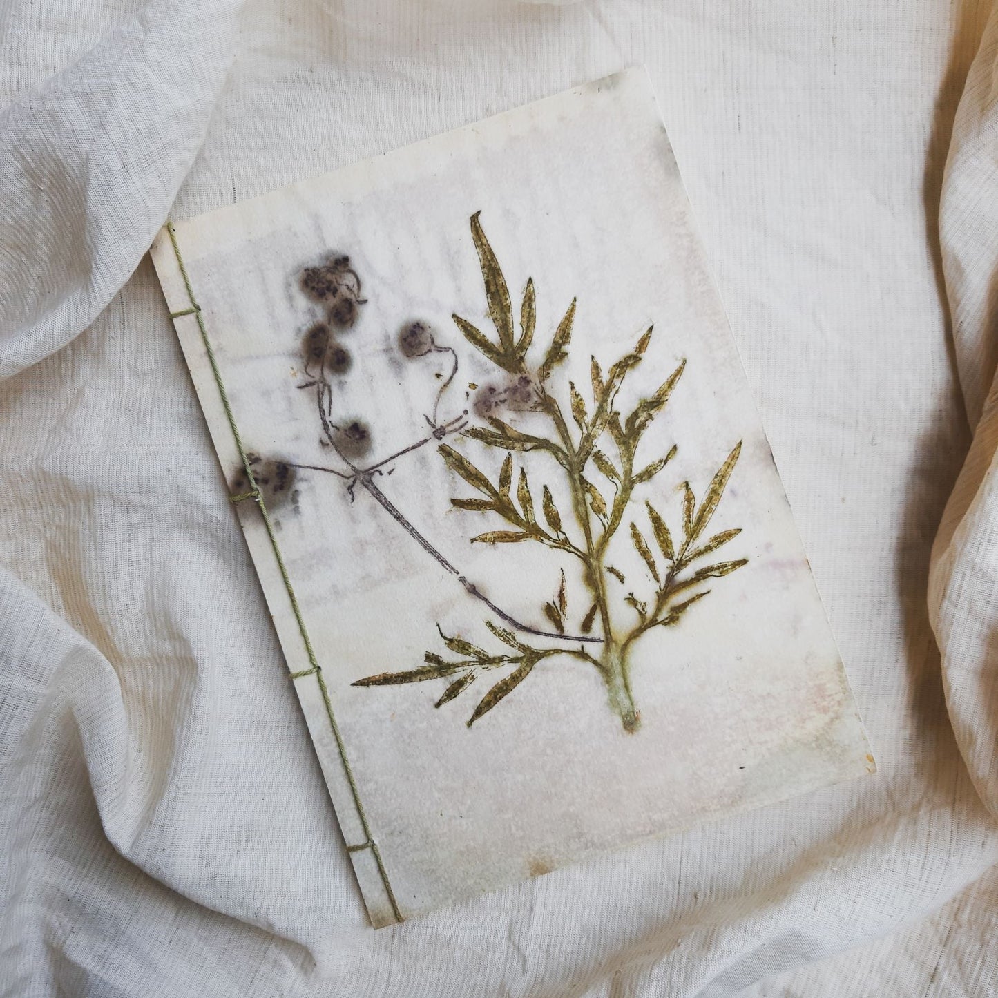 Ecoprinted Journal | Cosmos Tectona Flora