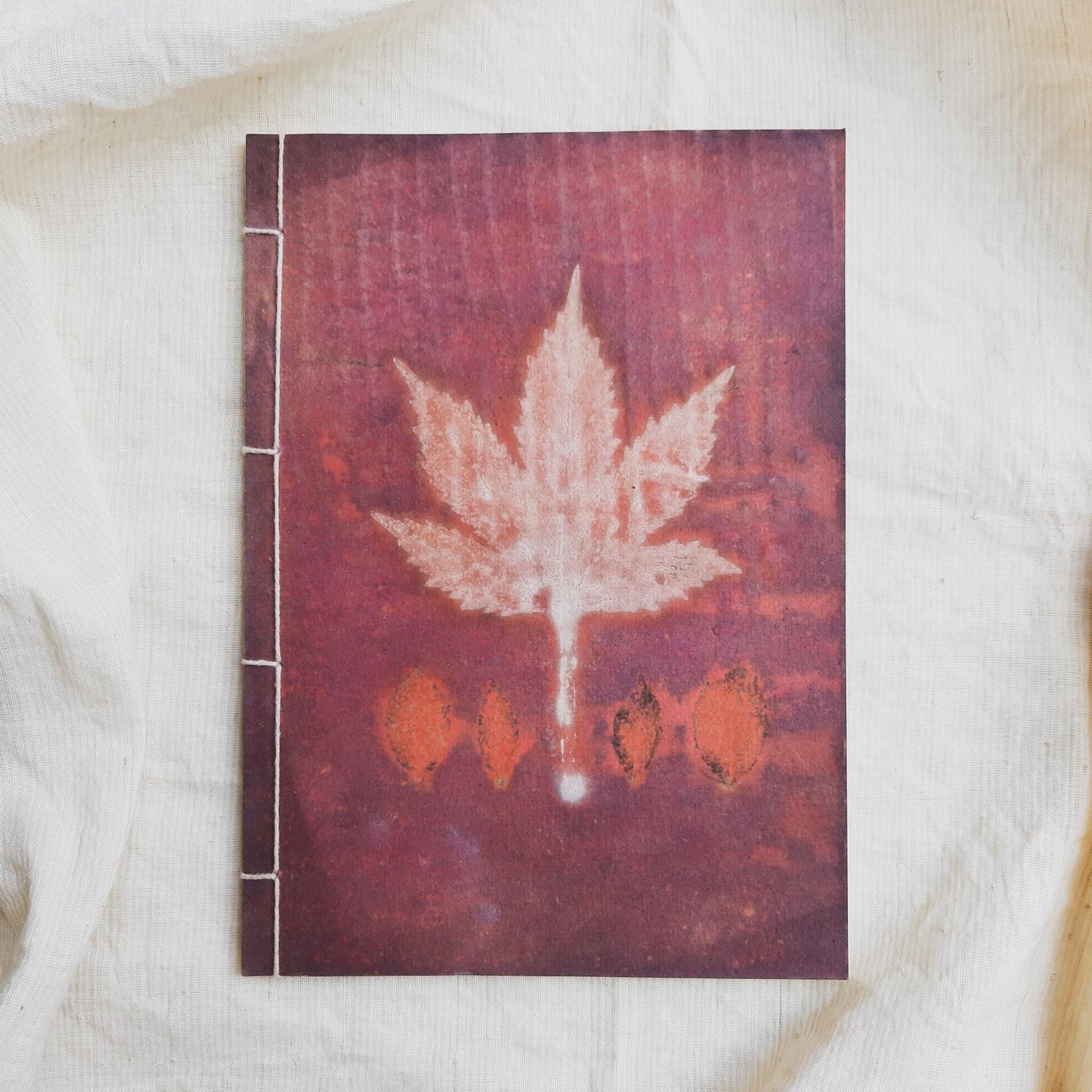 Ecoprinted Journal | Magenta Acetosella