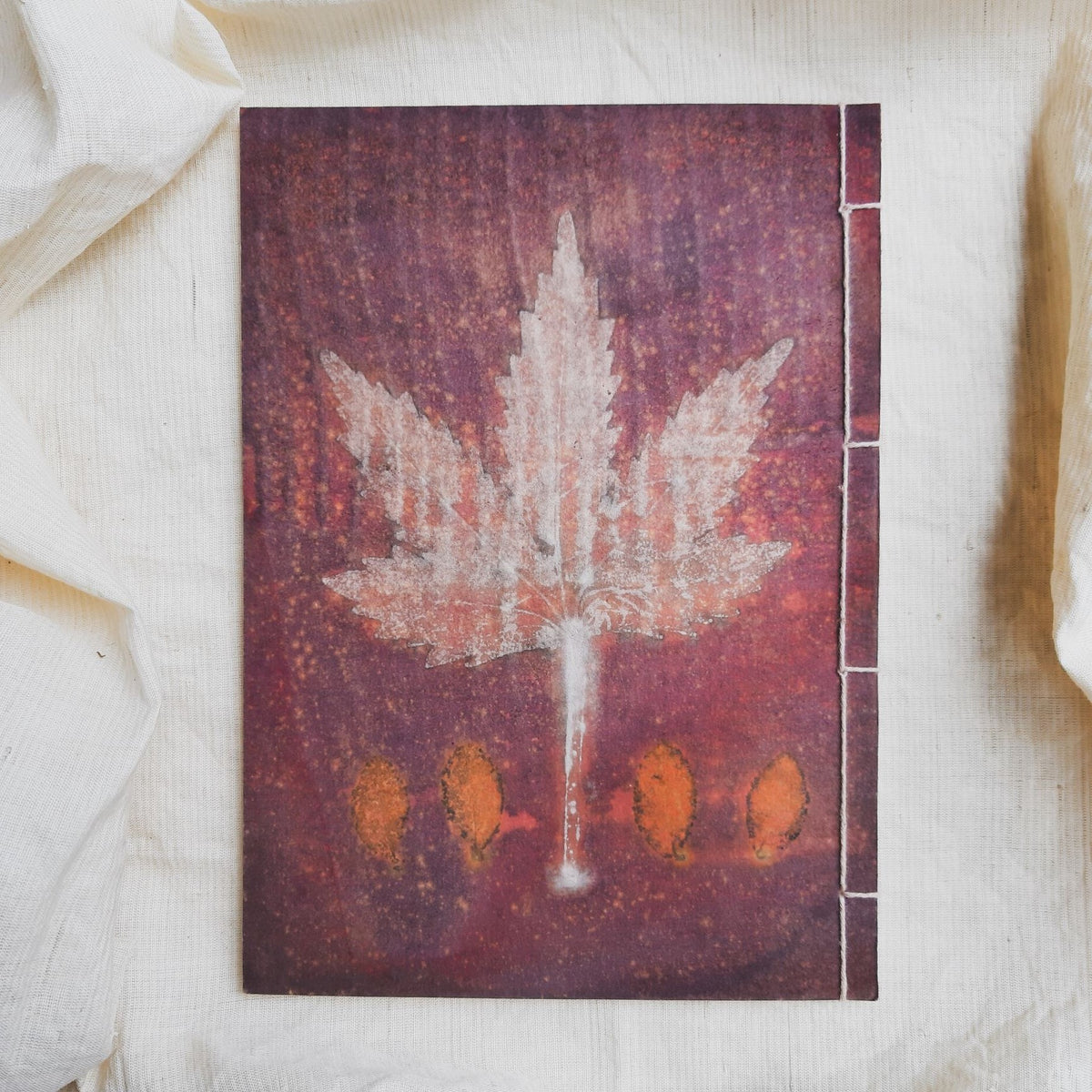 Ecoprinted Journal | Magenta Acetosella